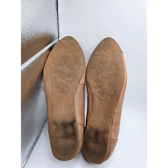Women's KORKs Kork Ease Anabel Tan with Bronze Cap Toe Leather Flats Size 7 - Picture 4 of 7
